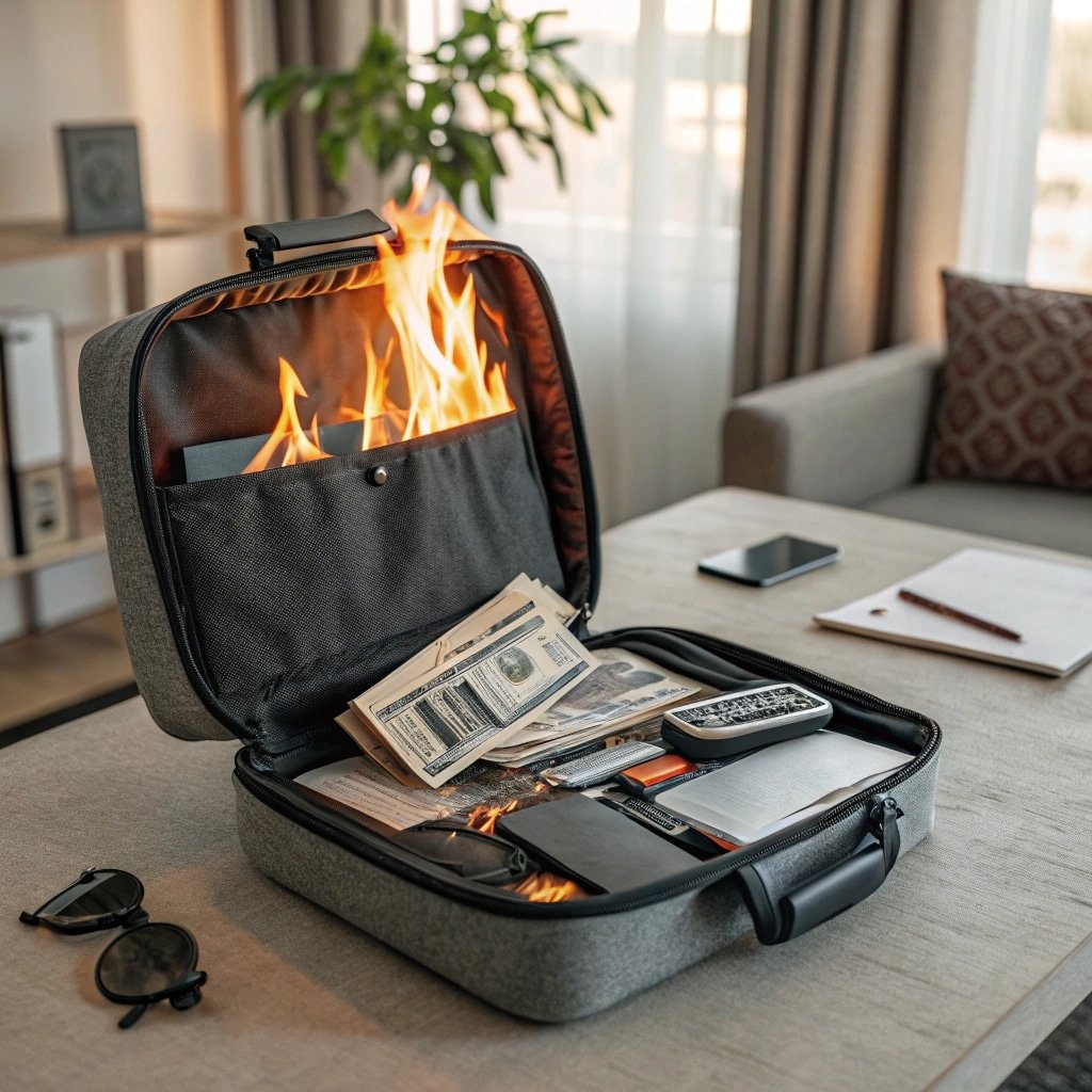 Fireproof bag with burning content