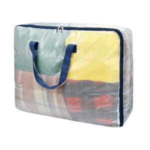 Reusable zippered storage bag for moving, durable large capacity packing organizer