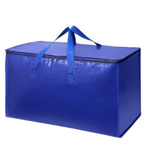 Blue A-type moving bag with strong handles and large storage capacity