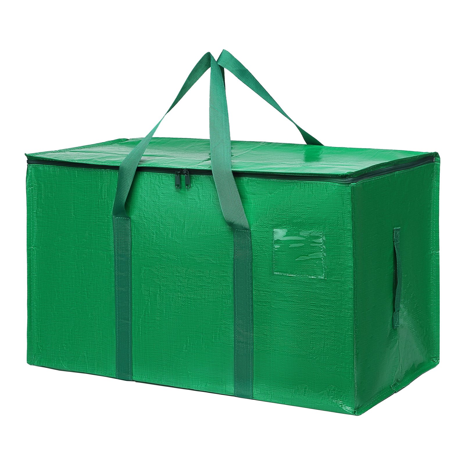 Green reusable moving bag made from water-resistant material, lightweight and high capacity