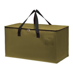 Olive green heavy-duty moving bags for storage and packing, waterproof and reusable
