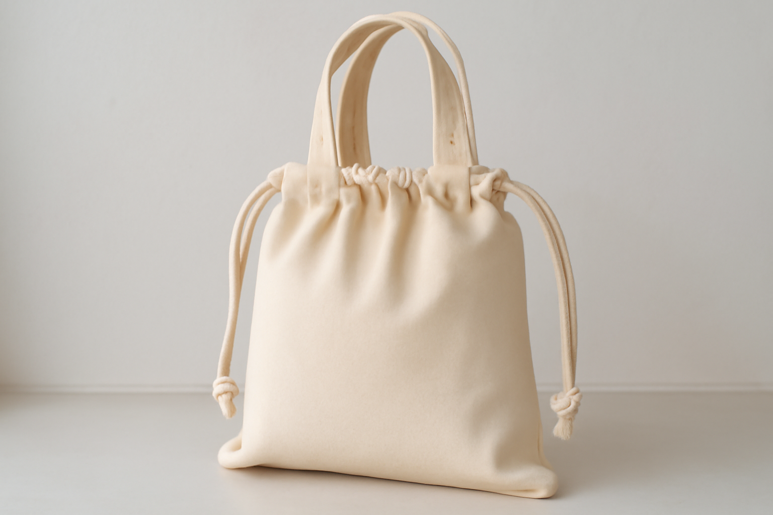 What is a drawstring bag with handles called, and how does it compare to other bag type