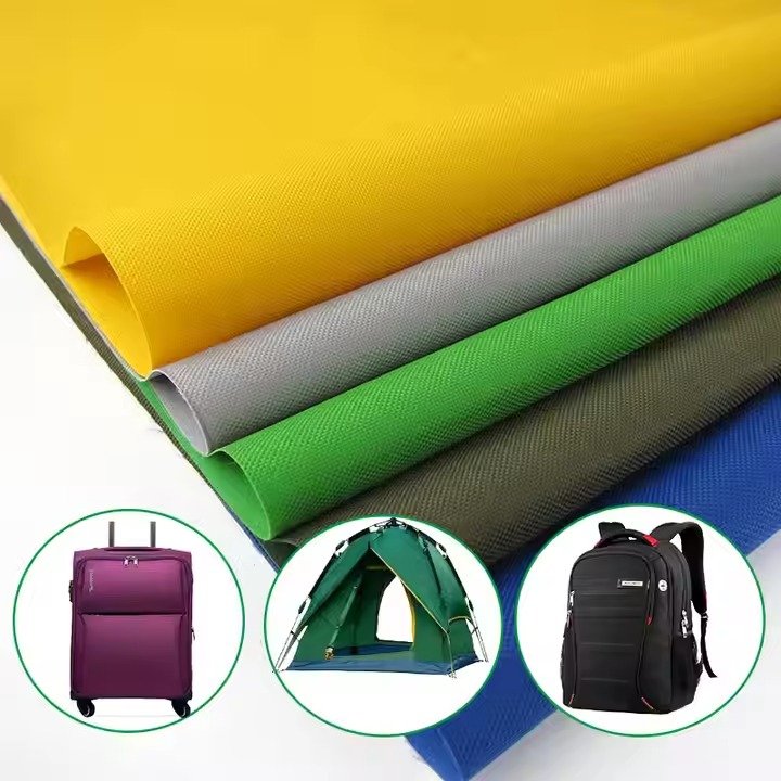 Different colors of durable fabric material for making bags, tents, and backpacks, ideal for customizable insulated delivery bag production.