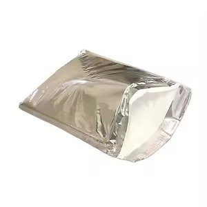 Silver insulated thermal food pouch, ideal for takeaway packaging, food storage, and heat preservation.
