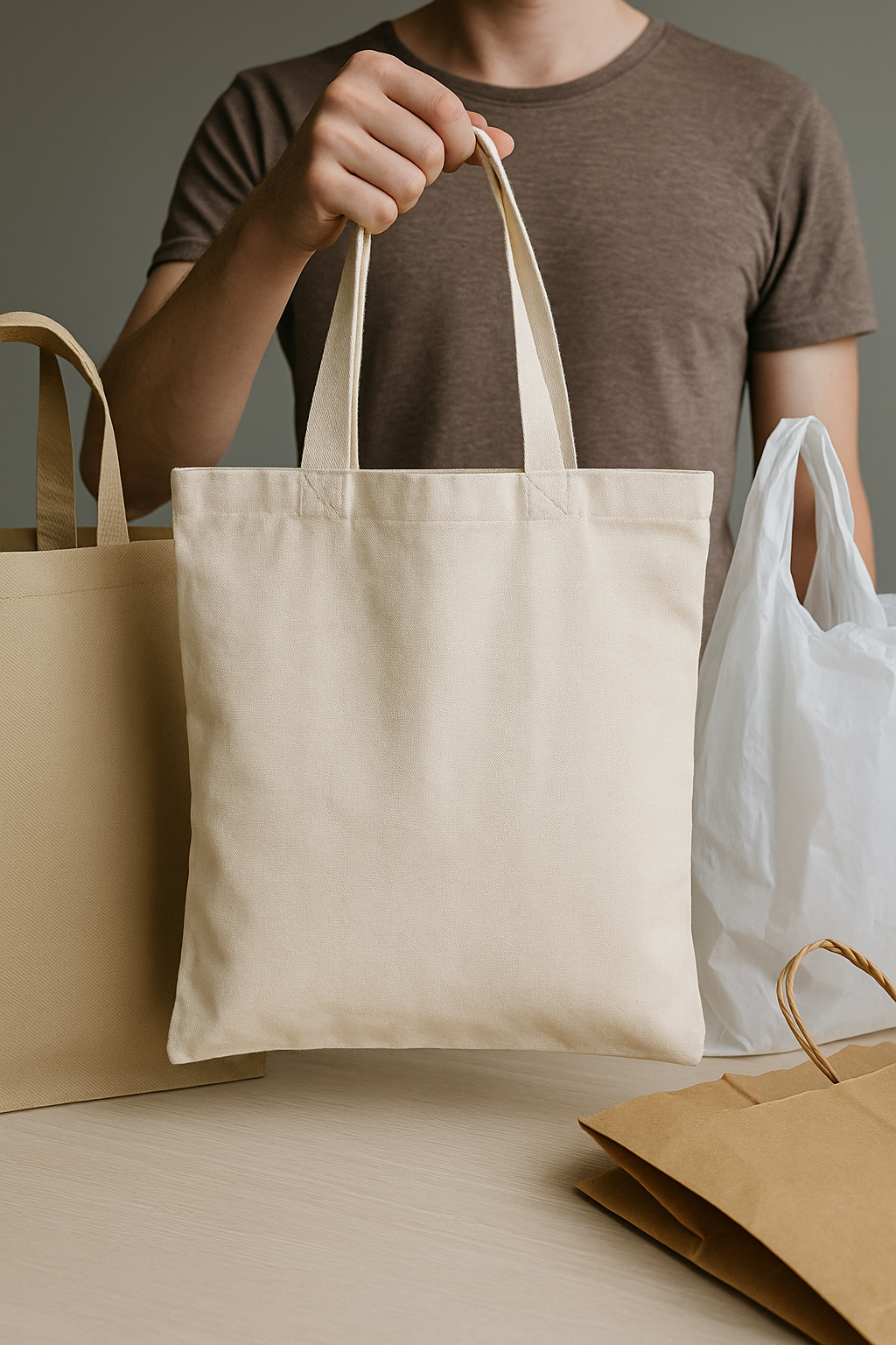 Heavy Duty Canvas Shopping Tote Bag