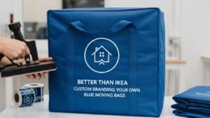 Better Than IKEA Custom Branding Your Own Blue Moving Bags