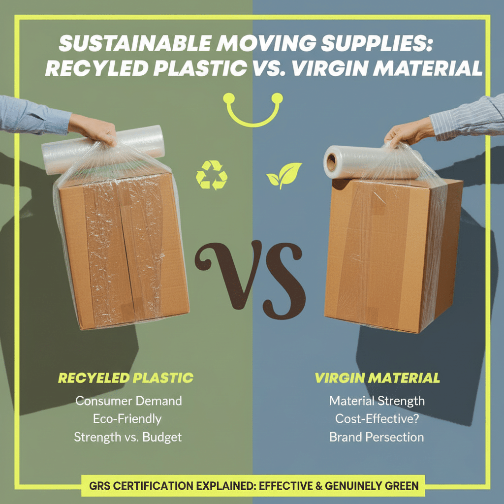 Sustainable Moving Supplies Recycled Plastic vs. Virgin Material