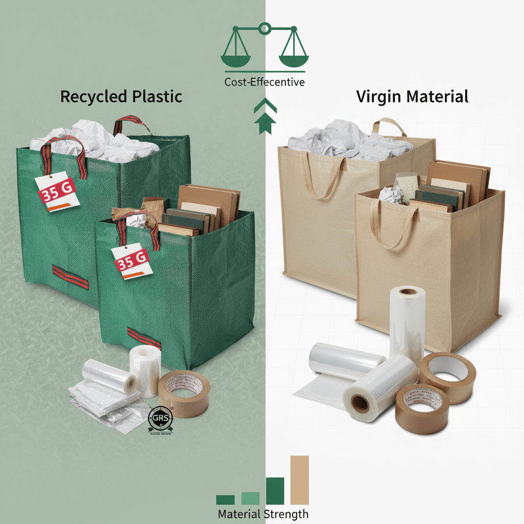 Sustainable Moving Supplies Recycled Plastic vs. Virgin Material
