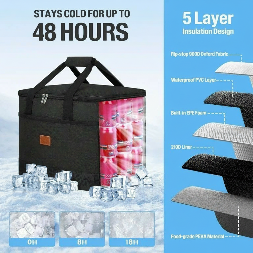 5-Layer Insulation Structure of TIIOCTI Cooler Bags
