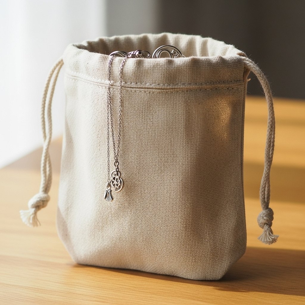 Cotton Jewelry Drawstring Pouch