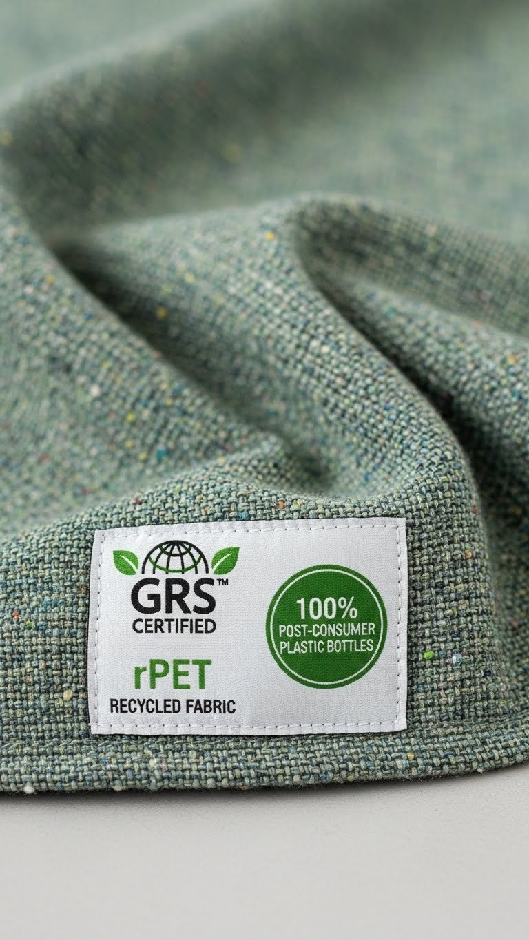 GRS Certified rPET Recycled Fabric Texture