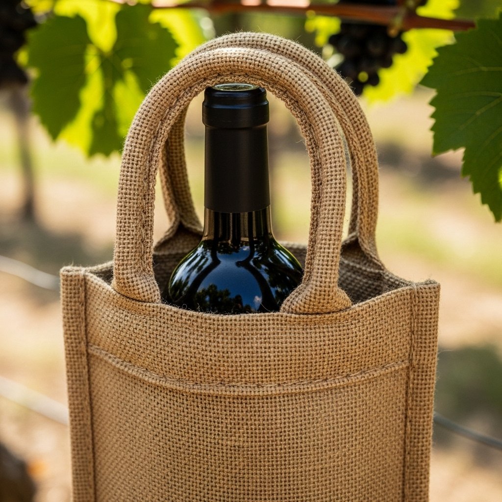 Jute Wine Bottle Carrier Bag