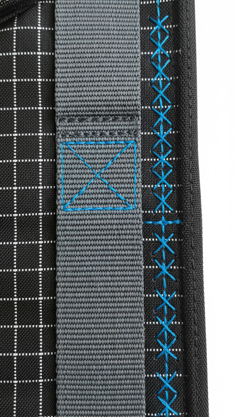 Reinforced X-Stitching on Heavy Duty Bags