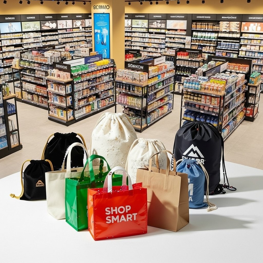 Fashion retail store branding canvas tote bags