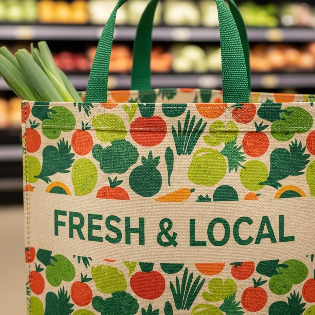 Reusable Supermarket Grocery Bag PP Woven