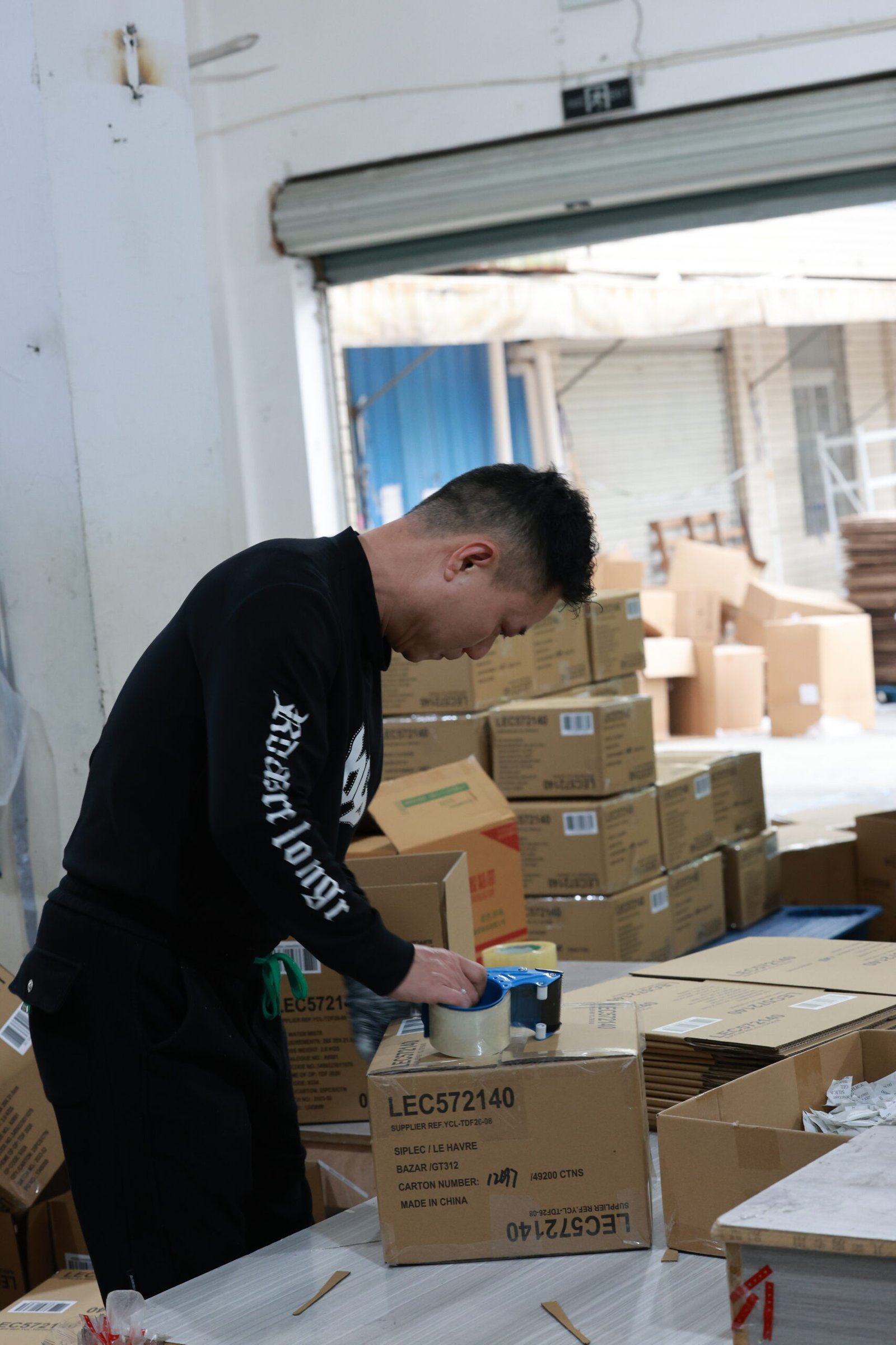 bag factory production line filling ahead of holiday demand