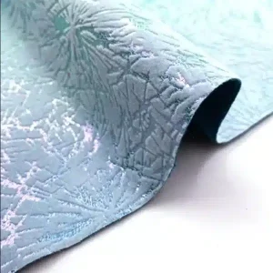 Close-up view of textured eco-friendly fabric material for reusable bags.